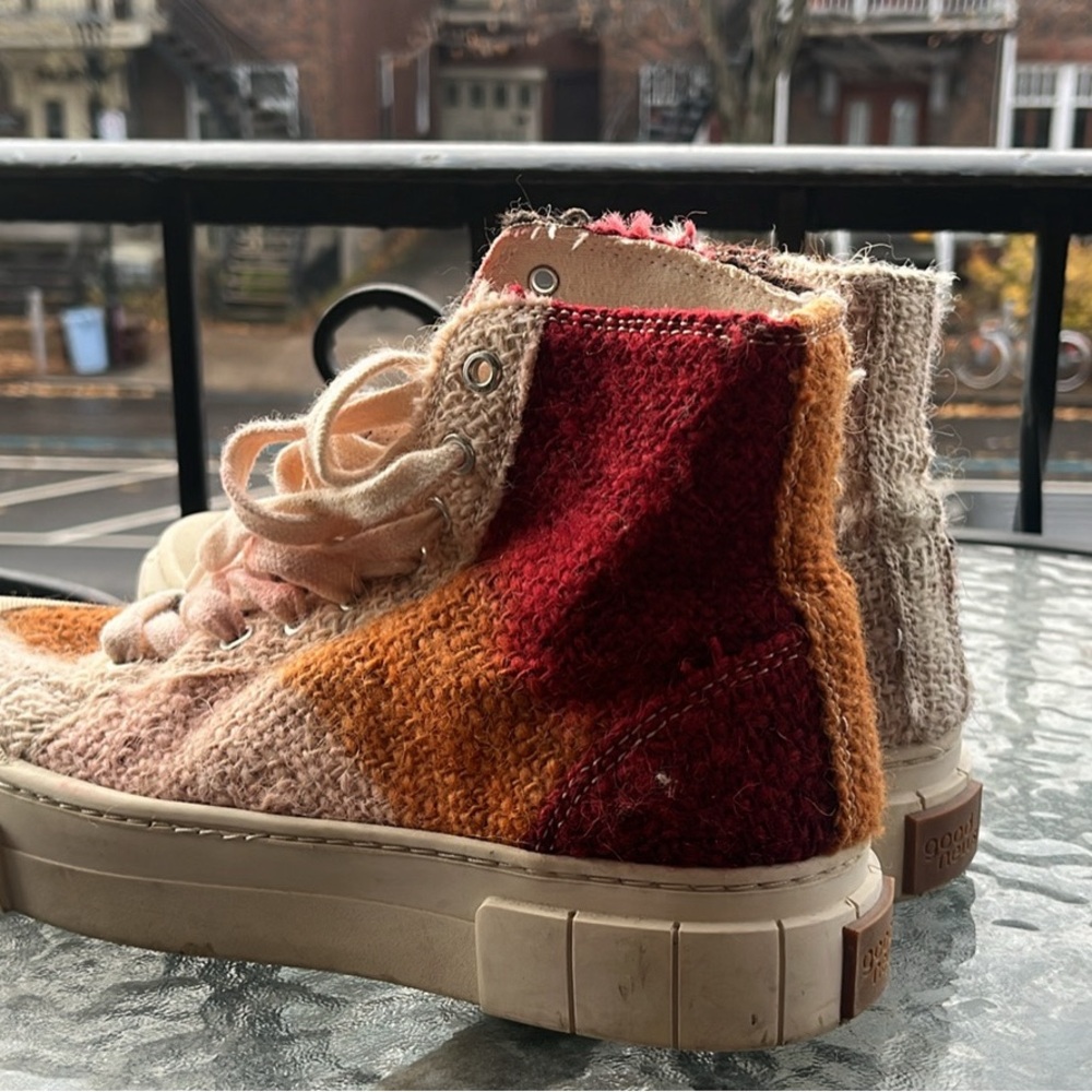 Colorful Patchwork High-Top Women's Shoes